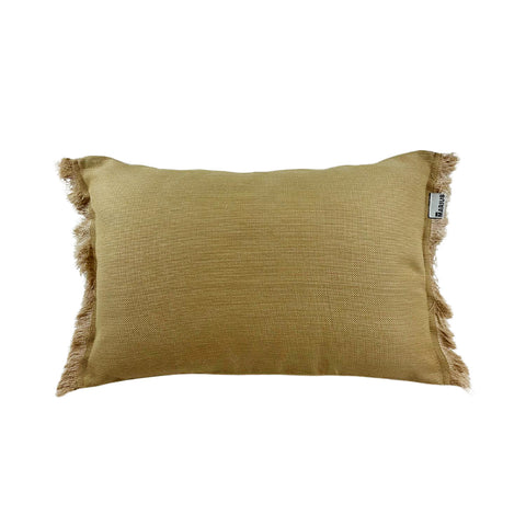 Coussin Luxe BISCUIT frangés 40x60 cm