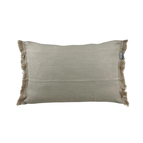 Coussin Luxe TOILE DE LIN frangé 40x60 cm