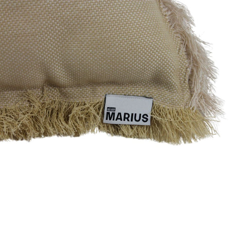 Coussin Luxe BISCUIT frangé 50x50 cm