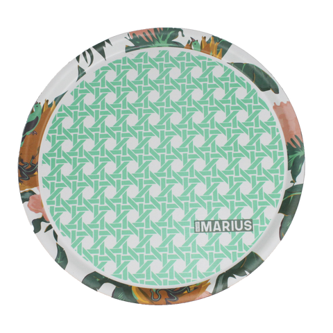 Plateau rond CANNAGE Celadon 45cm