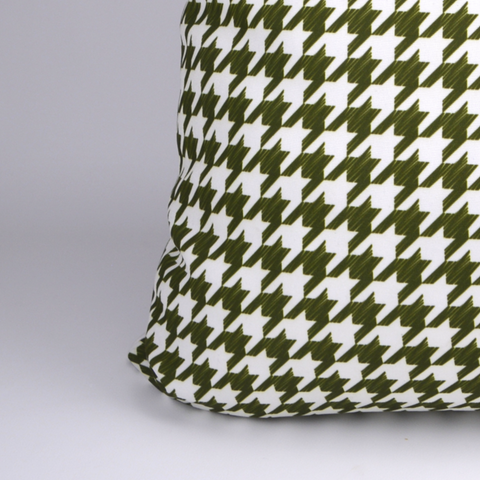 Coussin PIED DE COQ Kaki 75x75 cm