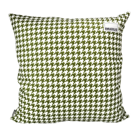 Coussin PIED DE COQ Kaki 75x75 cm