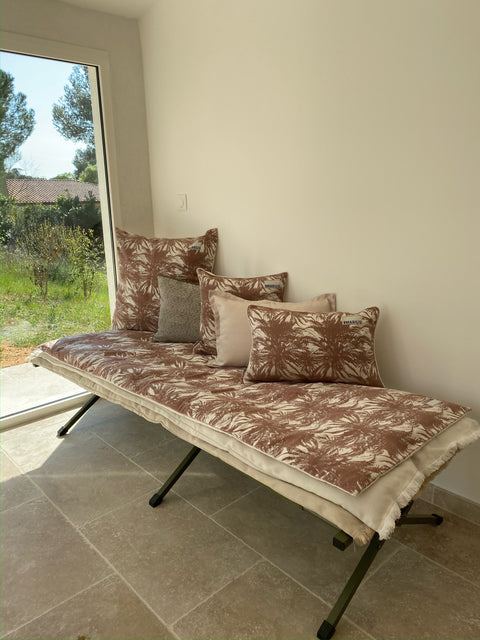 Housse de coussin CANOPÉE LUXE Terre 75x75 cm