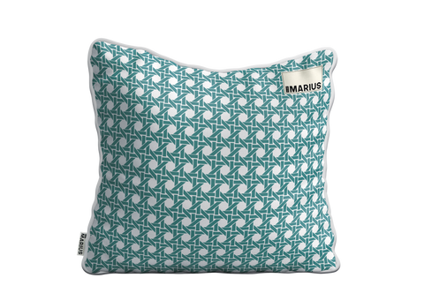 Housse de coussin CANNAGE Emeraude 45x45 cm