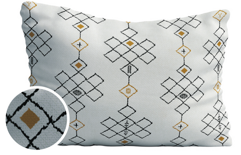 Housse de coussin velours BERBERE CURRY intérieur 40x60 cm